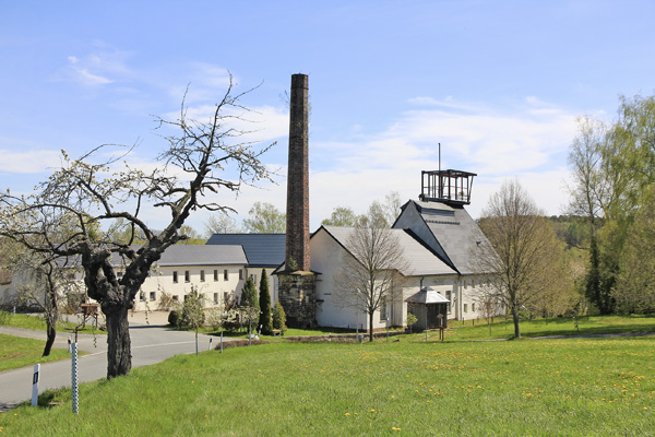 Schachtgebäude der Grube Alte Hoffnung Gottes in Kleinvoigtsberg